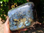 Polished Labradorite Standing Free Form x 1 From Tulear, Madagascar