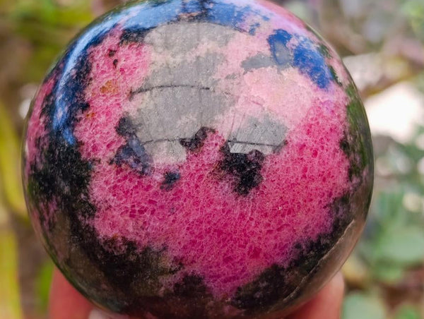 Polished Rhodonite Spheres x 2 From Ambindavato, Madagascar