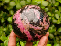 Polished Rhodonite Spheres x 2 From Ambindavato, Madagascar