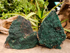 Natural Crystalline Botryoidal Malachite Specimens x 2 From Congo
