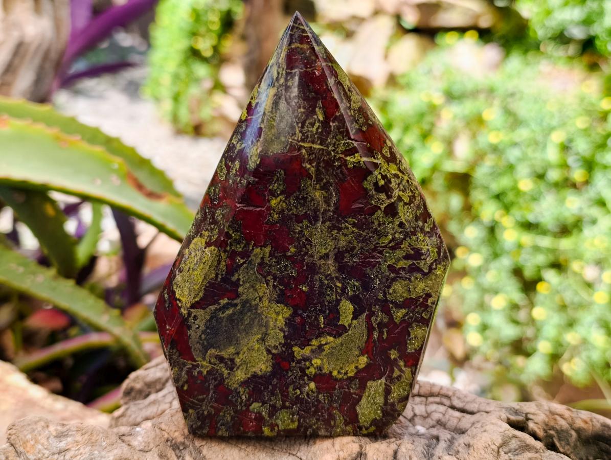 Polished Bastite Dragonsblood Stone Crystals x 2 From Tshipise, South Africa