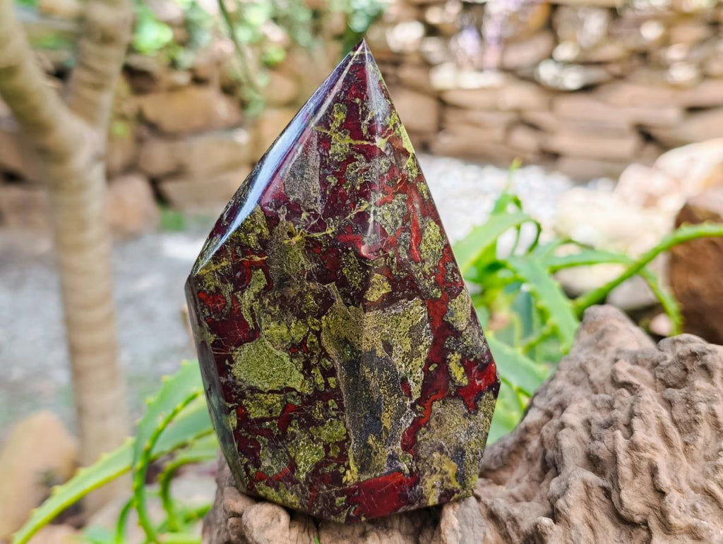 Polished Bastite Dragonsblood Stone Crystals x 2 From Tshipise, South Africa