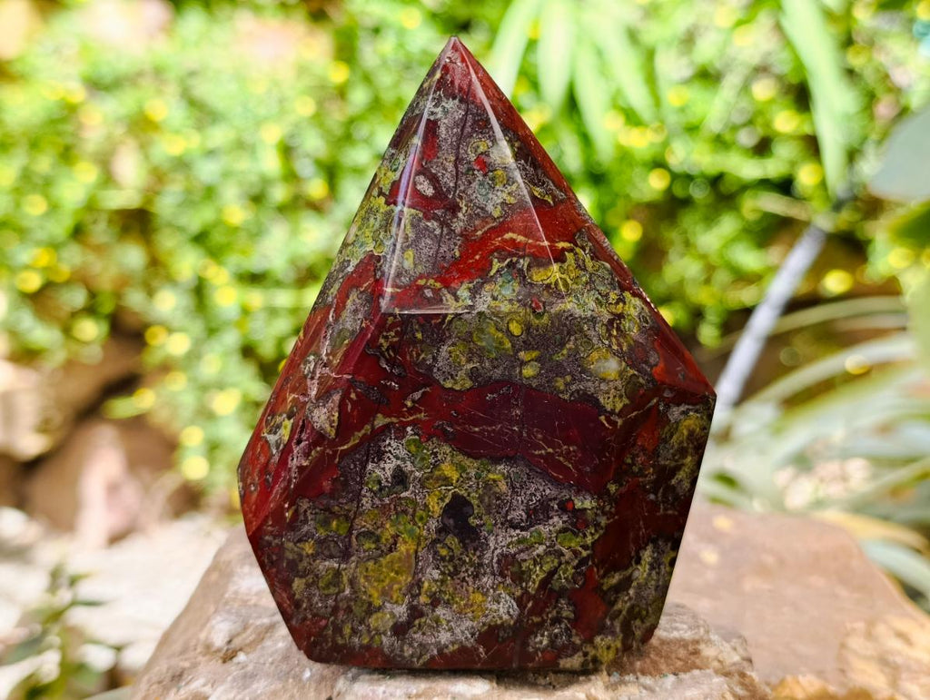 Polished Bastite Dragonsblood Stone Crystals x 2 From Tshipise, South Africa