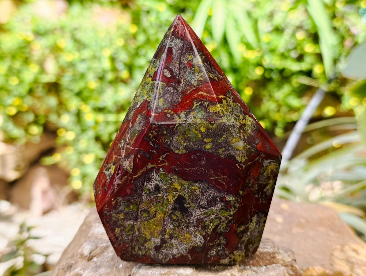 Polished Bastite Dragonsblood Stone Crystals x 2 From Tshipise, South Africa