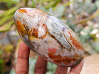 Polished Polychrome Jasper Standing Free Forms x 6 From NW Coast, Madagascar