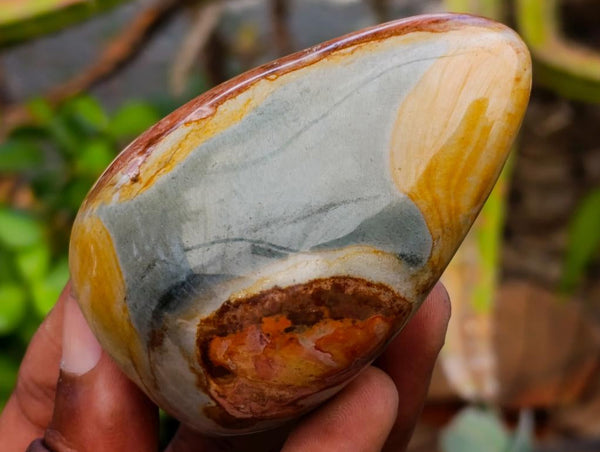 Polished Polychrome Jasper Standing Free Forms x 6 From NW Coast, Madagascar