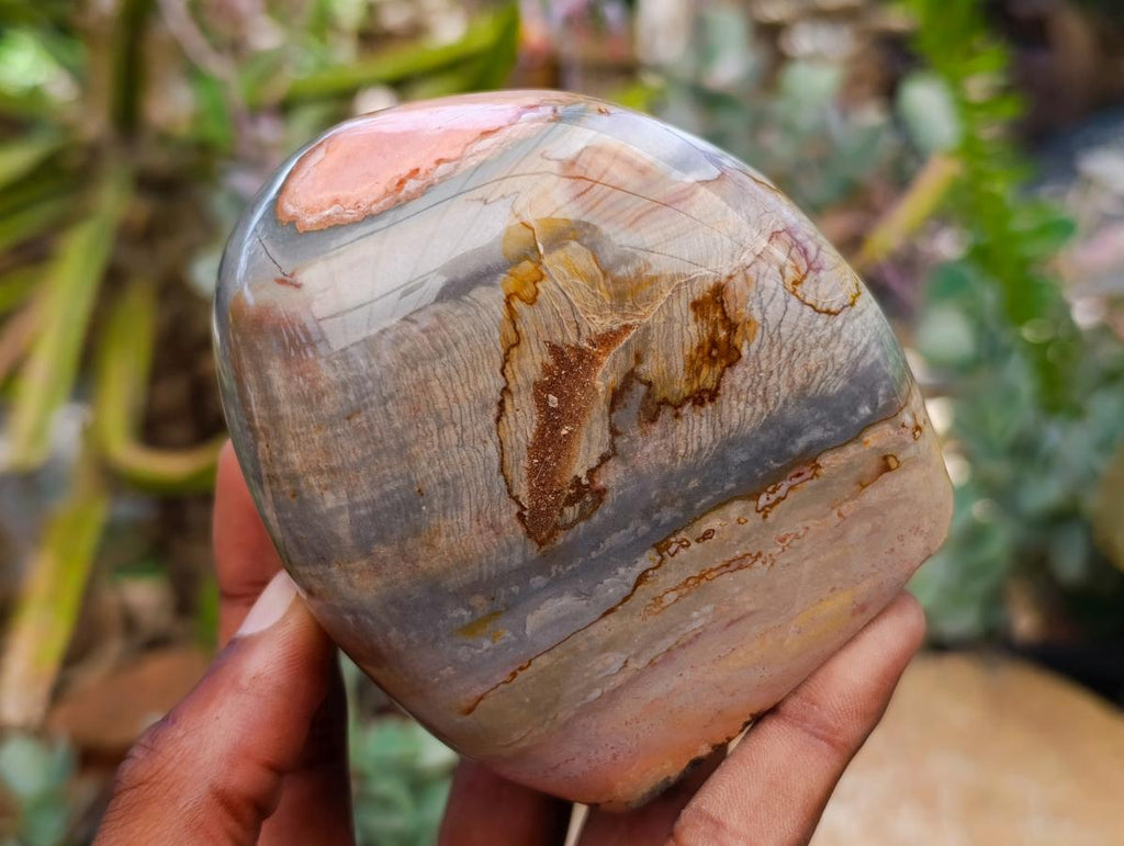 Polished Polychrome Jasper Standing Free Forms x 6 From NW Coast, Madagascar