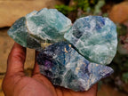 Natural Watermelon Fluorite Cobbed Specimens x 24 From Uis, Namibia