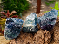Natural Watermelon Fluorite Cobbed Specimens x 24 From Uis, Namibia