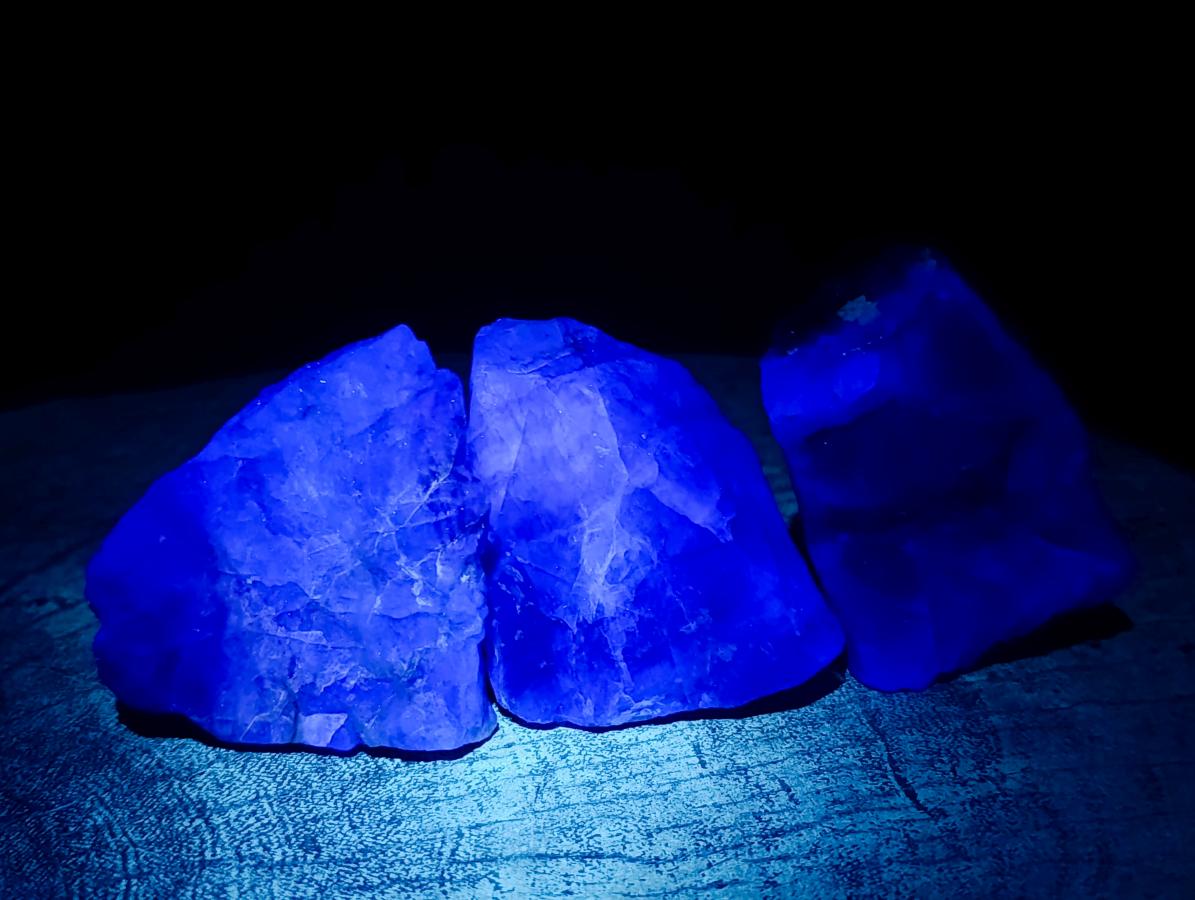 Natural Watermelon Fluorite Cobbed Specimens x 24 From Uis, Namibia