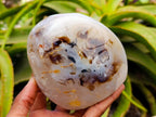 Polished Dendritic Agate Standing Free Forms x 2 From Moralambo, Madagascar