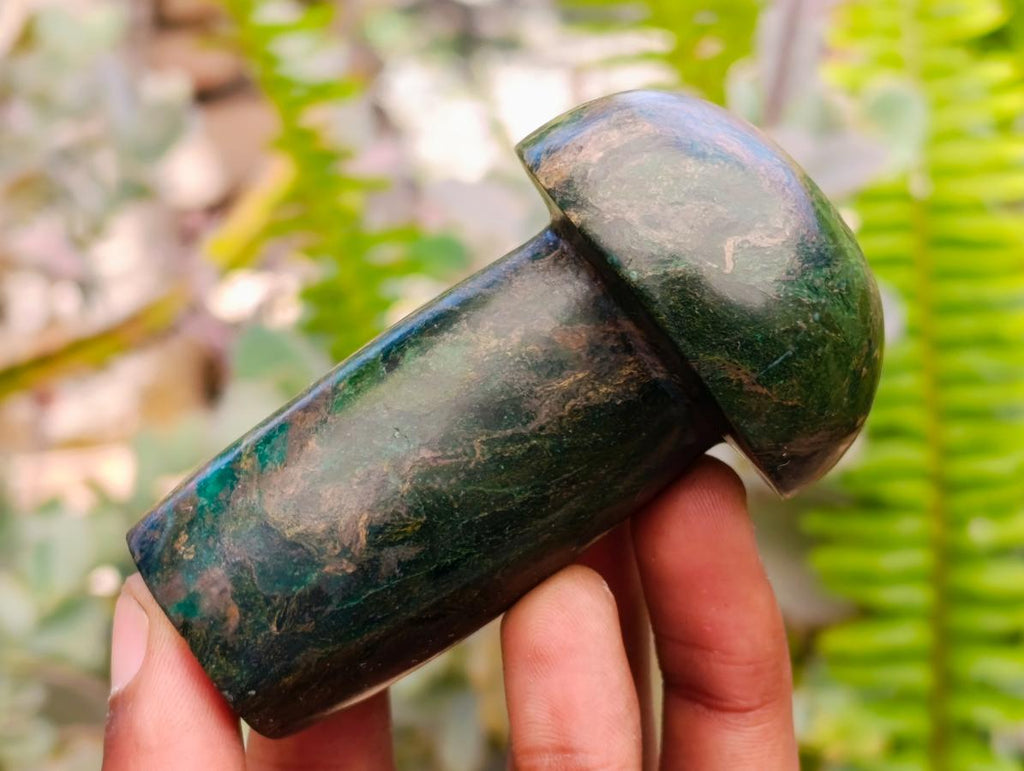Polished Verdite Mushrooms x 6 From Zimbabwe