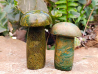 Polished Verdite Mushrooms x 6 From Zimbabwe