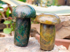 Polished Verdite Mushrooms x 6 From Zimbabwe