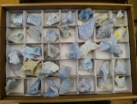 Natural Etched Blue Chalcedony Geode Specimens x 35 From Nsanje, Malawi
