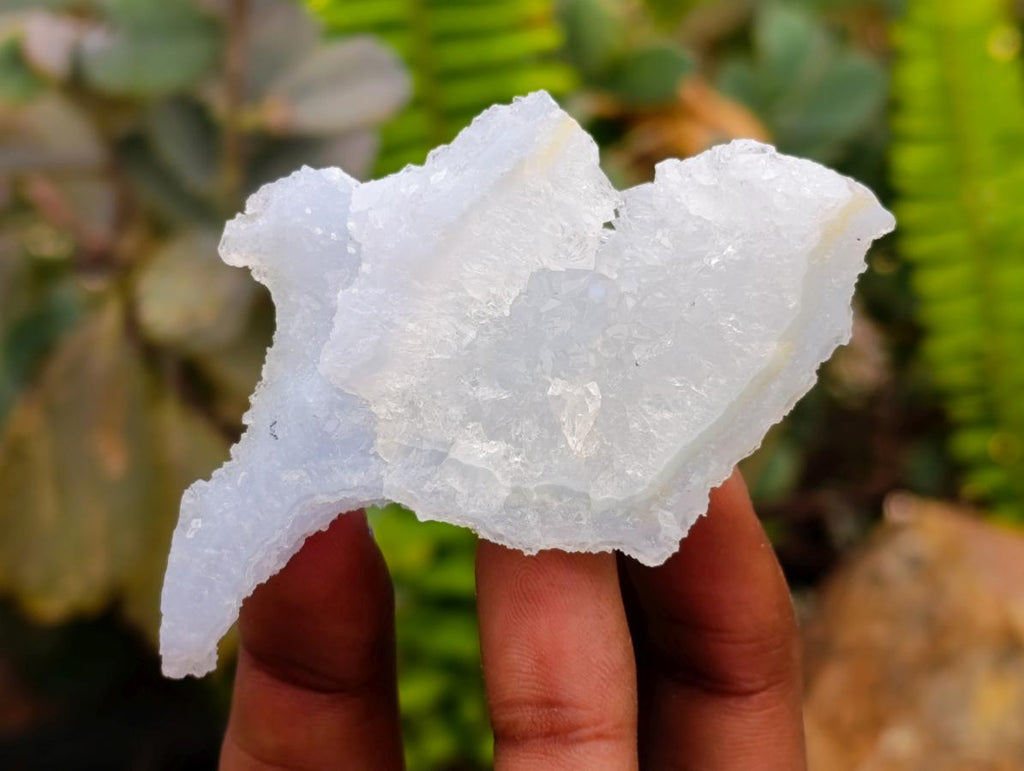 Natural Etched Blue Chalcedony Geode Specimens x 35 From Nsanje, Malawi