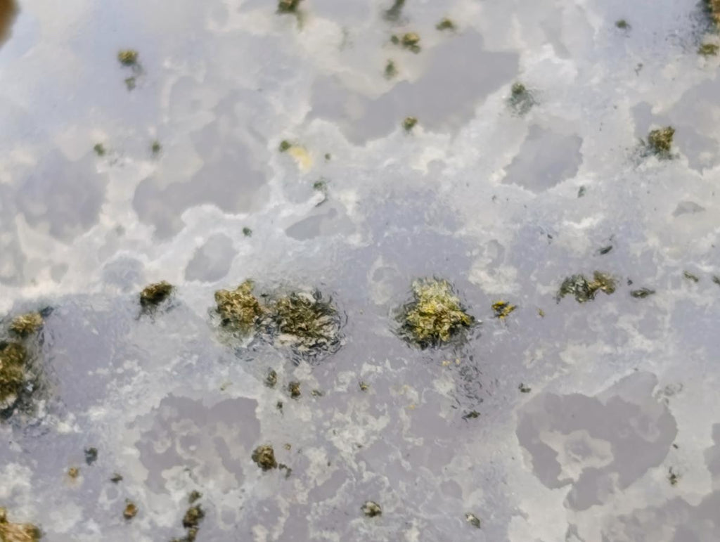 Natural Etched Blue Chalcedony Geode Specimens x 35 From Nsanje, Malawi