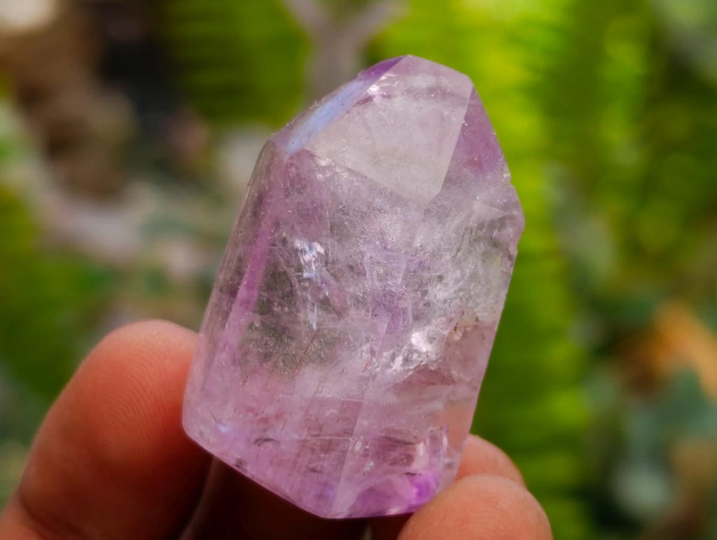 Polished Window Amethyst Crystals x 20 From Akansobe, Madagascar