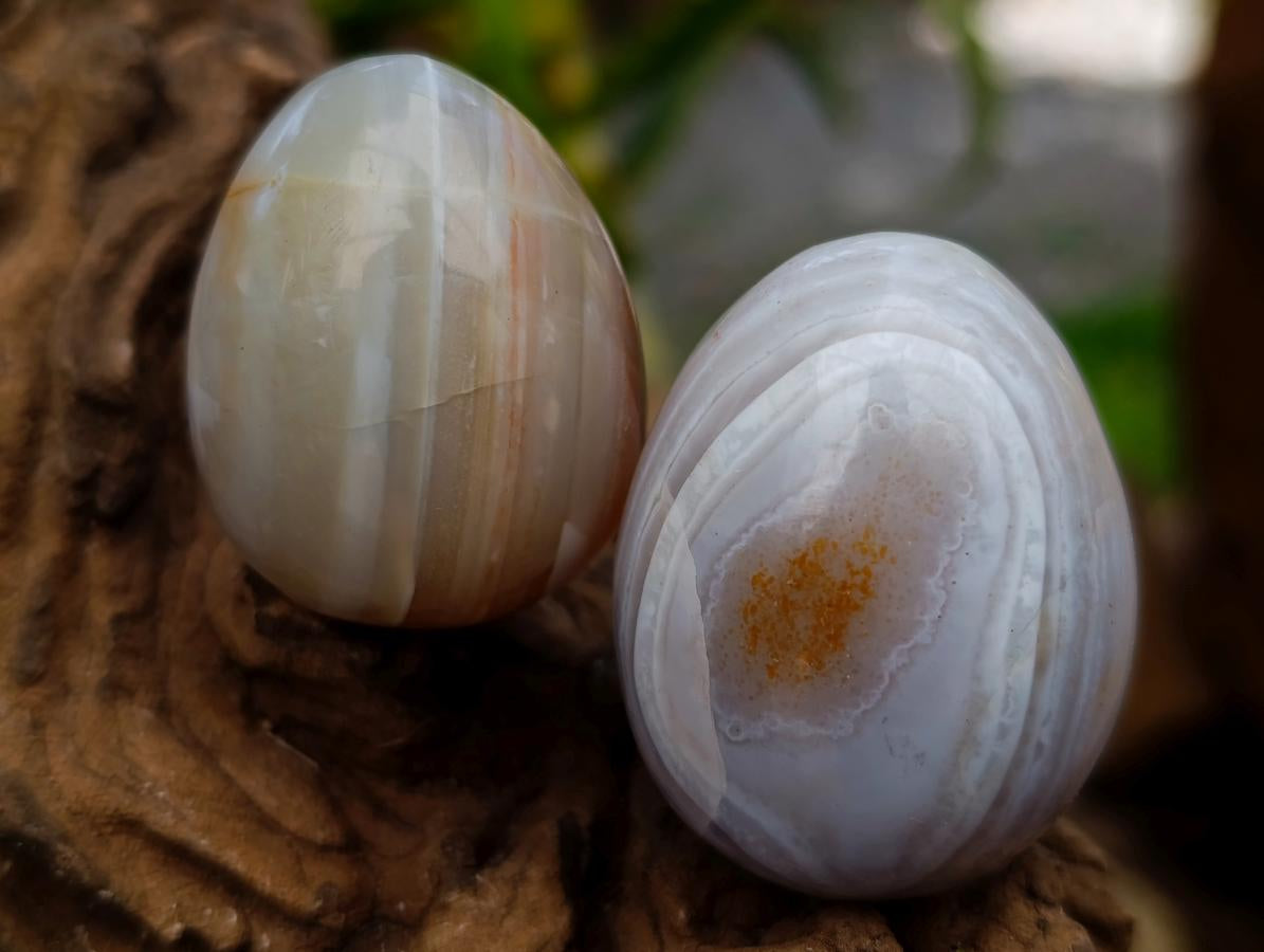 Polished Red Shashe River Agate Eggs x 9 From Shashe River, Zimbabwe - Toprock Gemstones and Minerals 