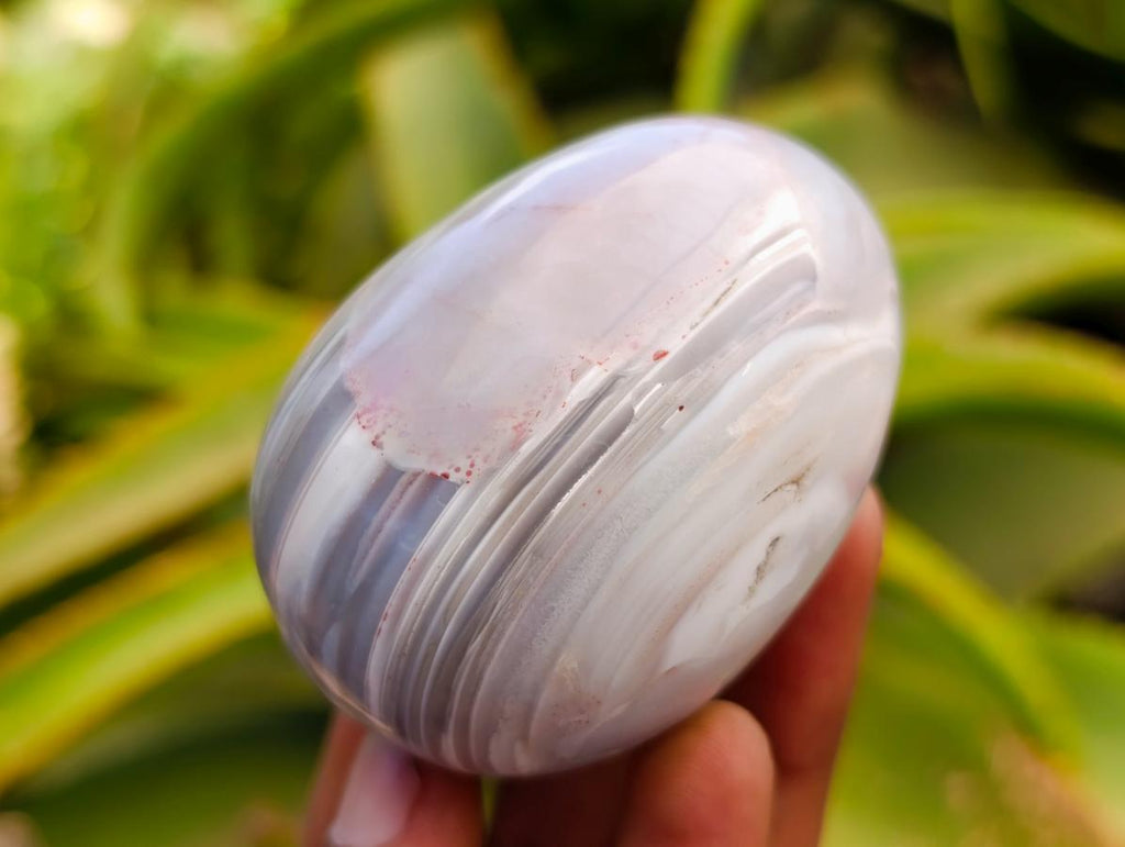 Polished Red Shashe River Agate Eggs x 9 From Shashe River, Zimbabwe - Toprock Gemstones and Minerals 