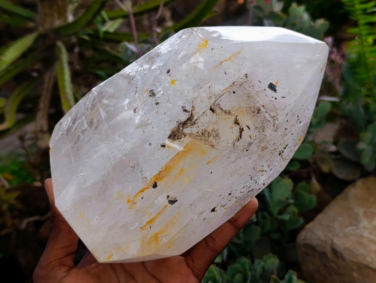 Polished Clear Pentium Quartz Crystal With Inclusions x 1 From Madagascar