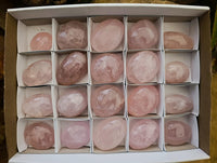 Polished Rose Quartz Palm Stones x 20 From Madagascar