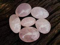 Polished Rose Quartz Palm Stones x 20 From Madagascar