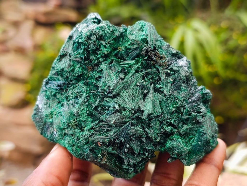 Natural Silky Malachite Specimens x 4 From Kasompe, Congo