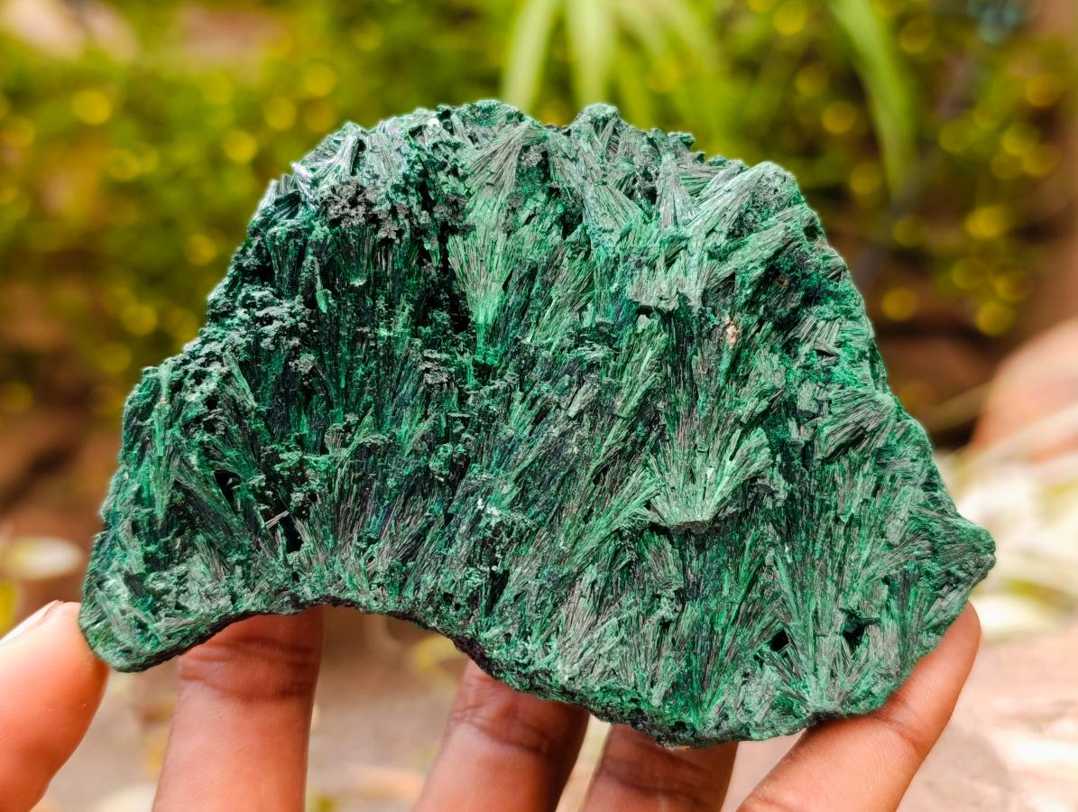 Natural Silky Malachite Specimens x 4 From Kasompe, Congo