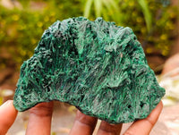 Natural Silky Malachite Specimens x 4 From Kasompe, Congo
