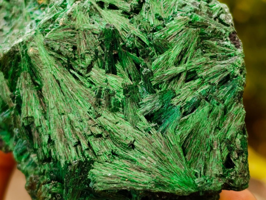 Natural Silky Malachite Specimens x 4 From Kasompe, Congo