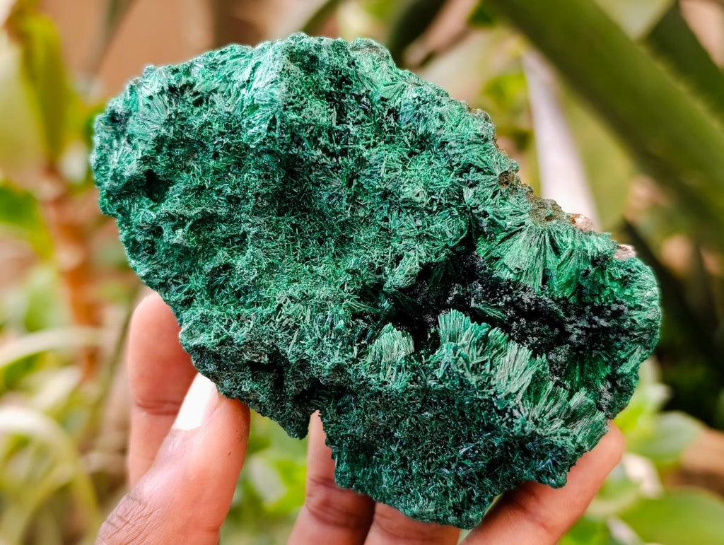 Natural Silky Malachite Specimens x 4 From Kasompe, Congo