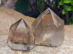 Polished Smokey Phantom Quartz Crystals x 12 From Anjozorobe, Madagascar