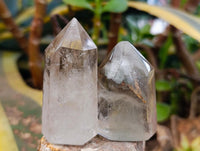 Polished Smokey Phantom Quartz Crystals x 12 From Anjozorobe, Madagascar