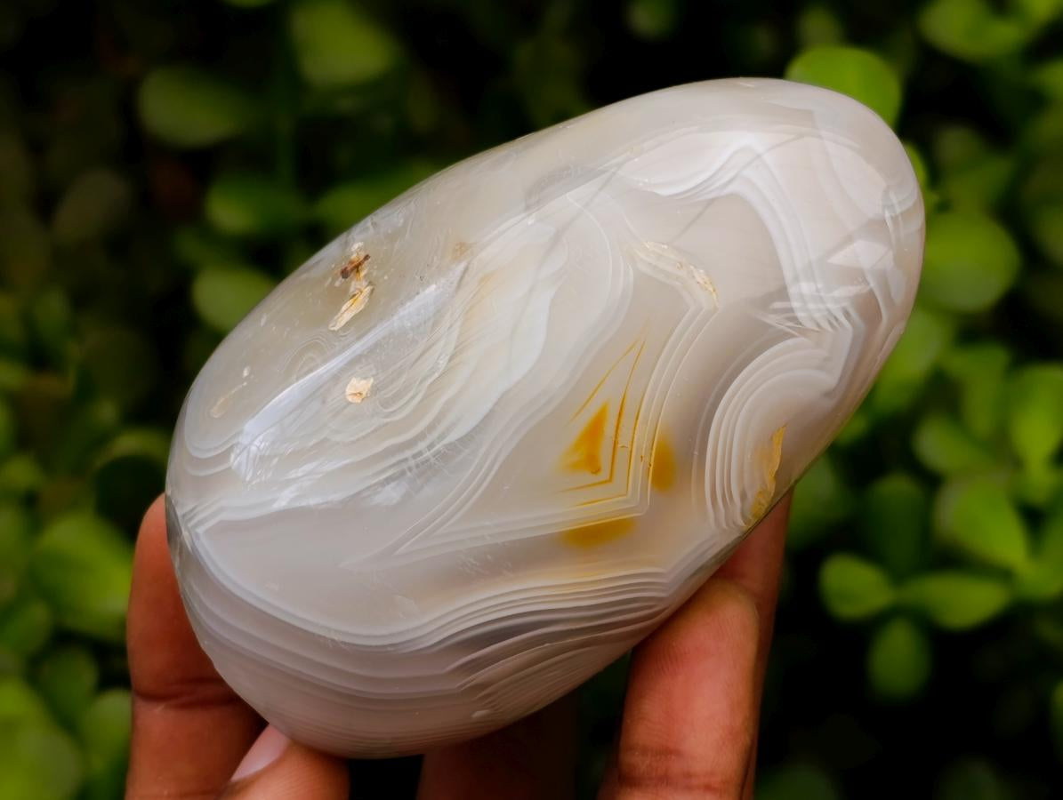 Polished Banded Agate Standing Free Forms x 6 From Madagascar