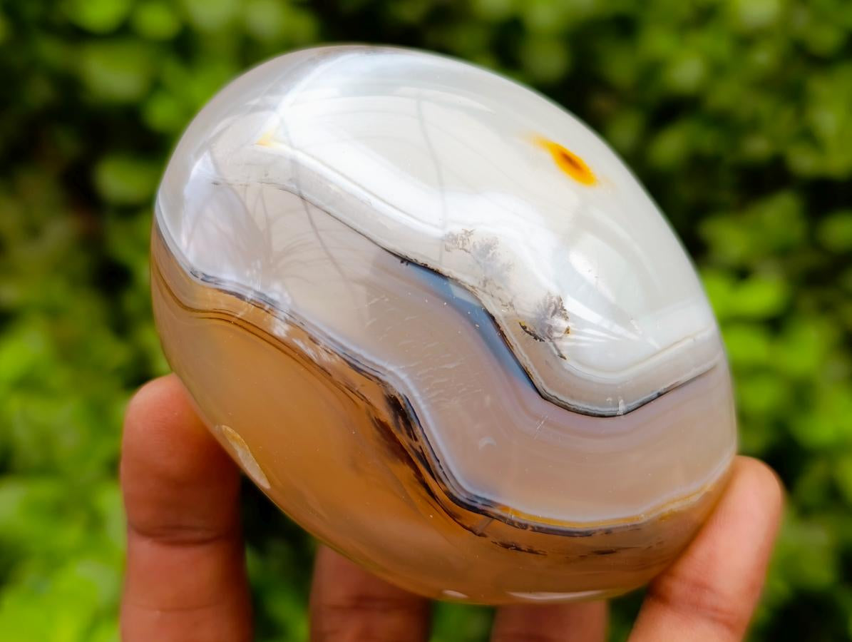 Polished Banded Agate Standing Free Forms x 6 From Madagascar