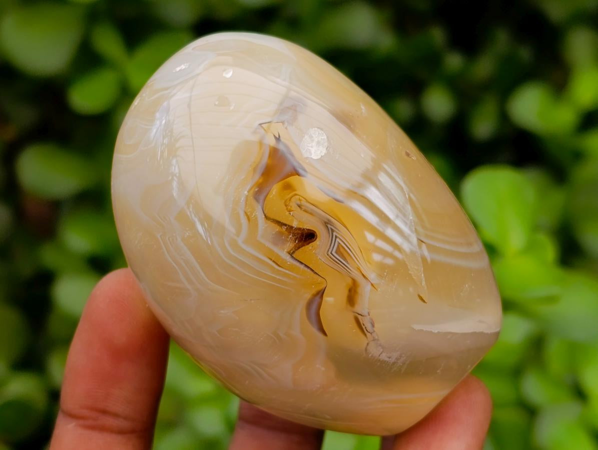 Polished Banded Agate Standing Free Forms x 6 From Madagascar