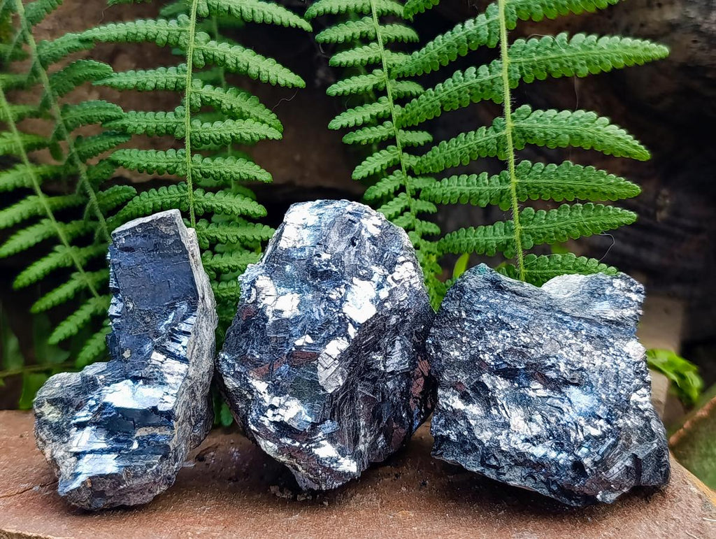 Natural Bright Silver Lead Galena Cobbed Specimens x 6 From Kaokoveld, Namibia