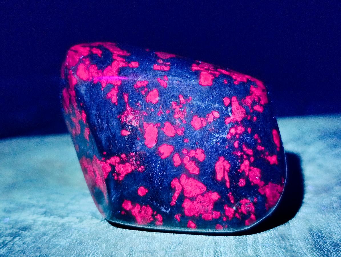 Polished Ruby Corundum in Chrome Verdite Standing and Free Forms x 5 From Zimbabwe