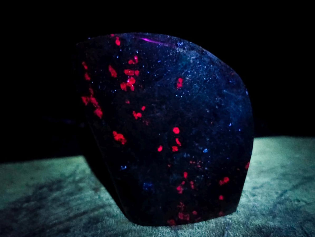 Polished Ruby Corundum in Chrome Verdite Standing and Free Forms x 5 From Zimbabwe