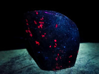 Polished Ruby Corundum in Chrome Verdite Standing and Free Forms x 5 From Zimbabwe