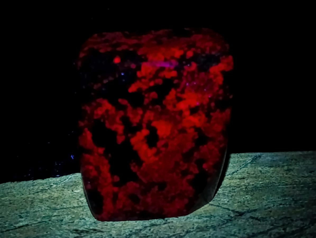 Polished Ruby Corundum in Chrome Verdite Standing and Free Forms x 5 From Zimbabwe