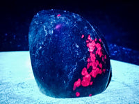 Polished Ruby Corundum in Chrome Verdite Standing and Free Forms x 5 From Zimbabwe