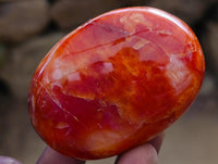 Polished Carnelian Agate Gemstone Galets x 12 From Madagascar
