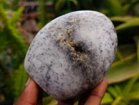 Polished Dendritic Opal Standing Free Forms x 3 From Moralambo, Madagascar