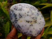 Polished Dendritic Opal Standing Free Forms x 3 From Moralambo, Madagascar