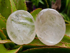 Polished Rock Crystal Palm Stones x 12 From Amoron’i Mania Madagascar