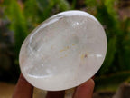 Polished Rock Crystal Palm Stones x 12 From Amoron’i Mania Madagascar