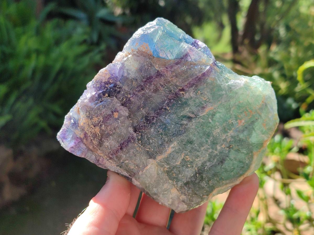 Natural Watermelon Fluorite Cobbed Specimens x 4 From Uis, Namibia