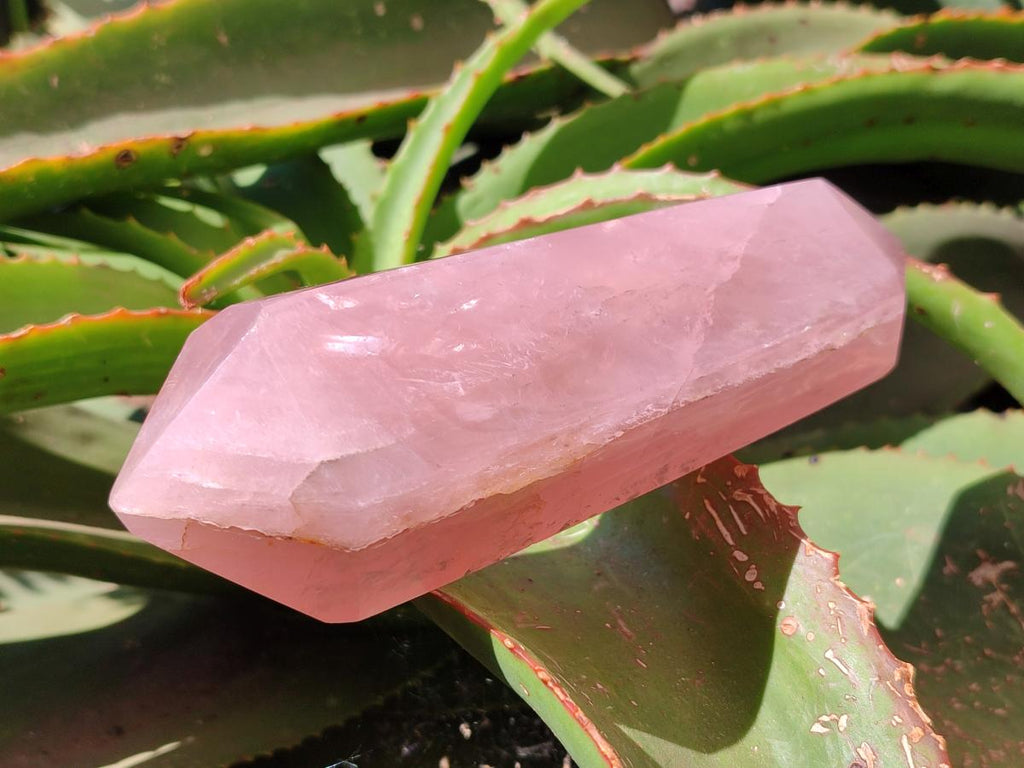 Polished Double Terminated Rose Quartz Crystals x 2 From Madagascar - Toprock Gemstones and Minerals 